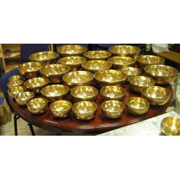 Tibetan singing bowl diametr 13 - 34 cm (weight 0,5 - 3,5 kg)