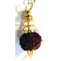 Gold pendulum with rudraksh on a chain Nr. 12 G