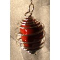 Spiral pendulum (with red jasper) on a chain Nr.1
